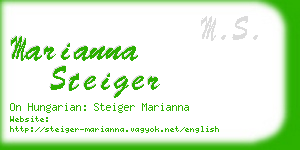 marianna steiger business card